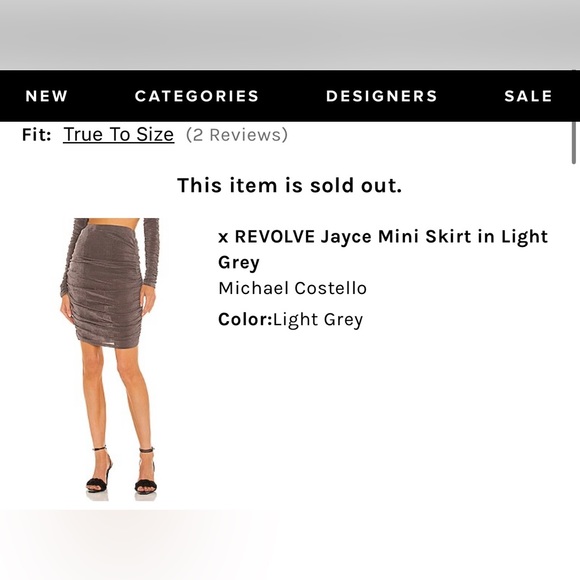 MICHAEL COSTELLO X REVOLVE Jayce Top AND Skirt set! Size Small - Picture 2 of 5